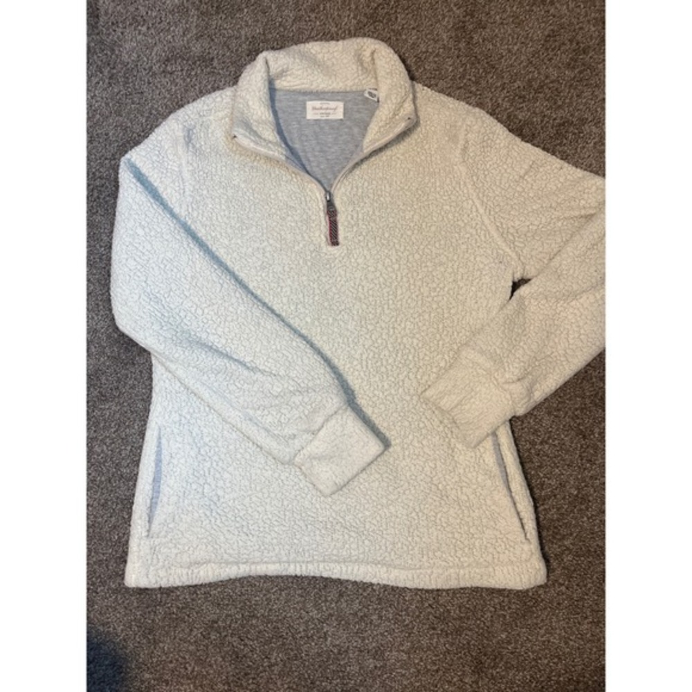 Weatherproof Vintage Sherpa‎ Fleece Pullover Quarter Zip Cream Size S